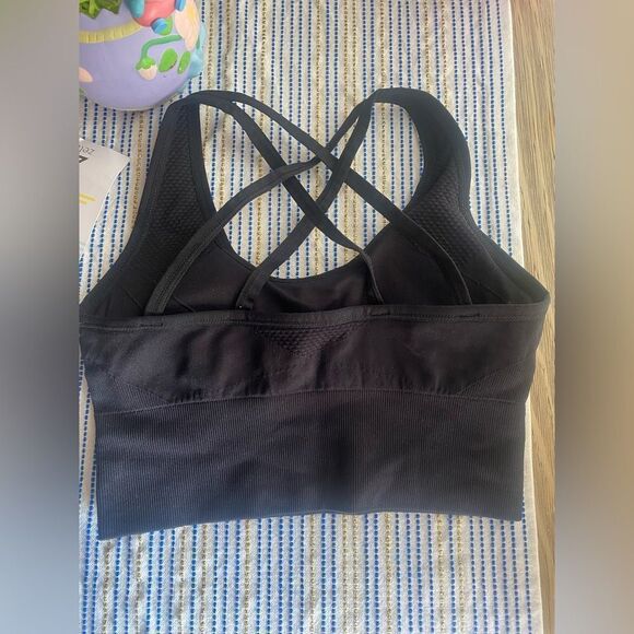 Z by Zella SEAMLESS CROSS BACK BRALETTE BLACK SMALL NWT - Picture 3 of 8